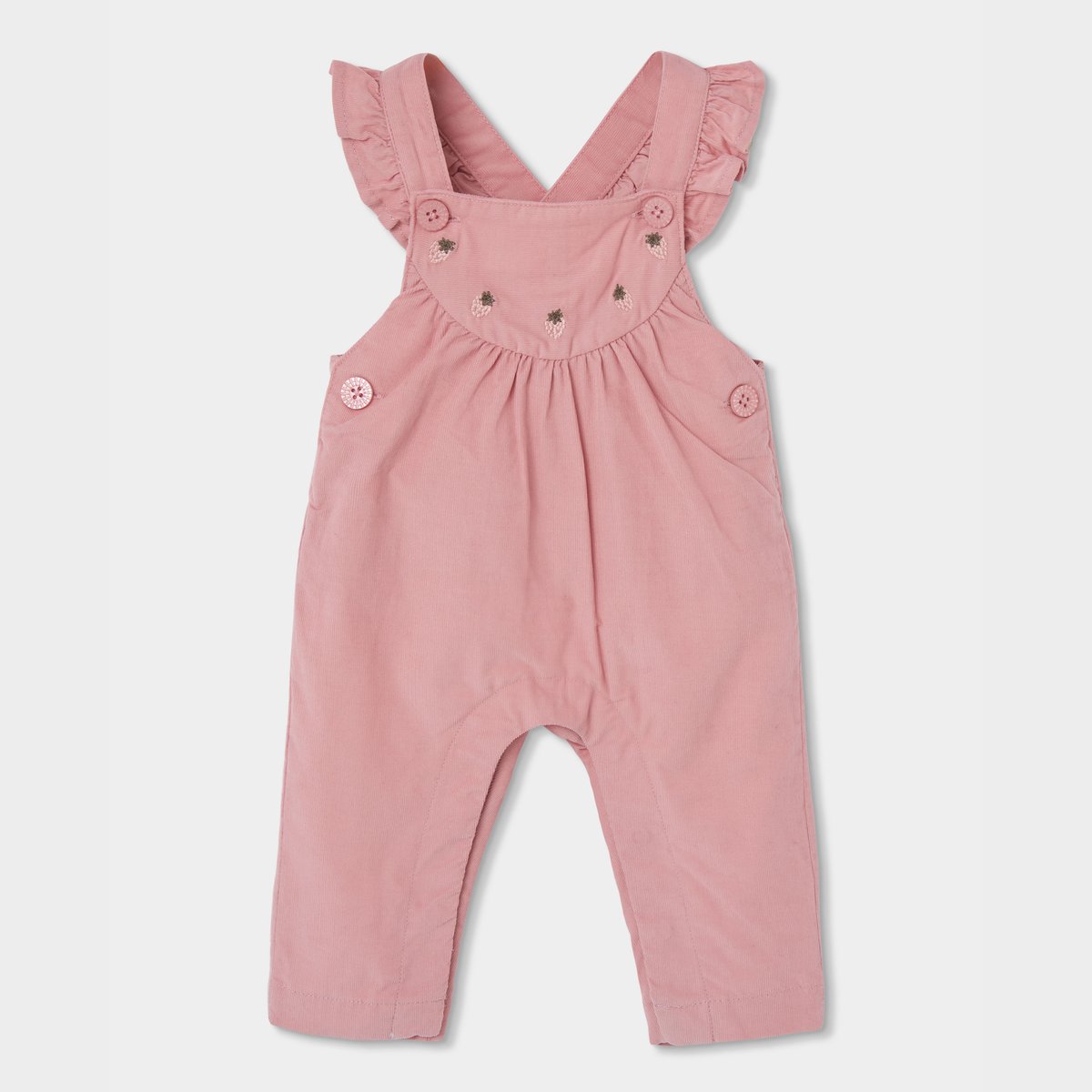 Ensemble bébé fille brodé de fraises rose, BOBOLI