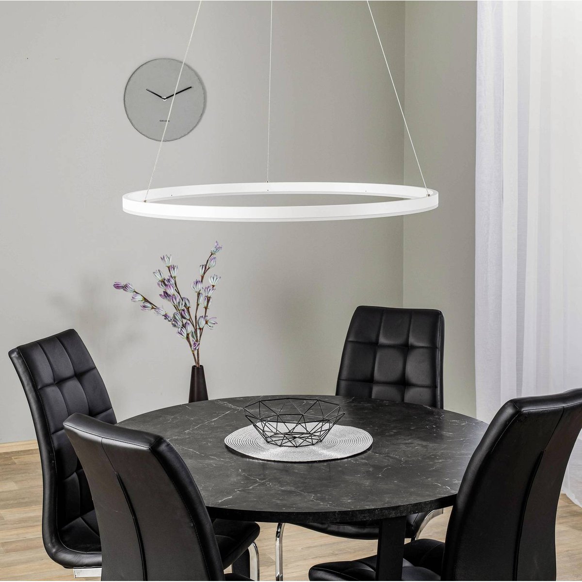 Suspension en métal moderneLED, Albiona blanc, ARCCHIO