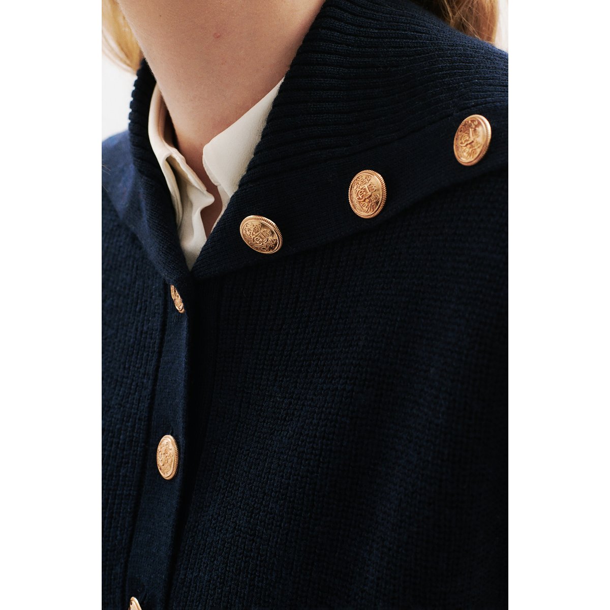 Pull droit sans manches MACY bleu marine, CAROLL