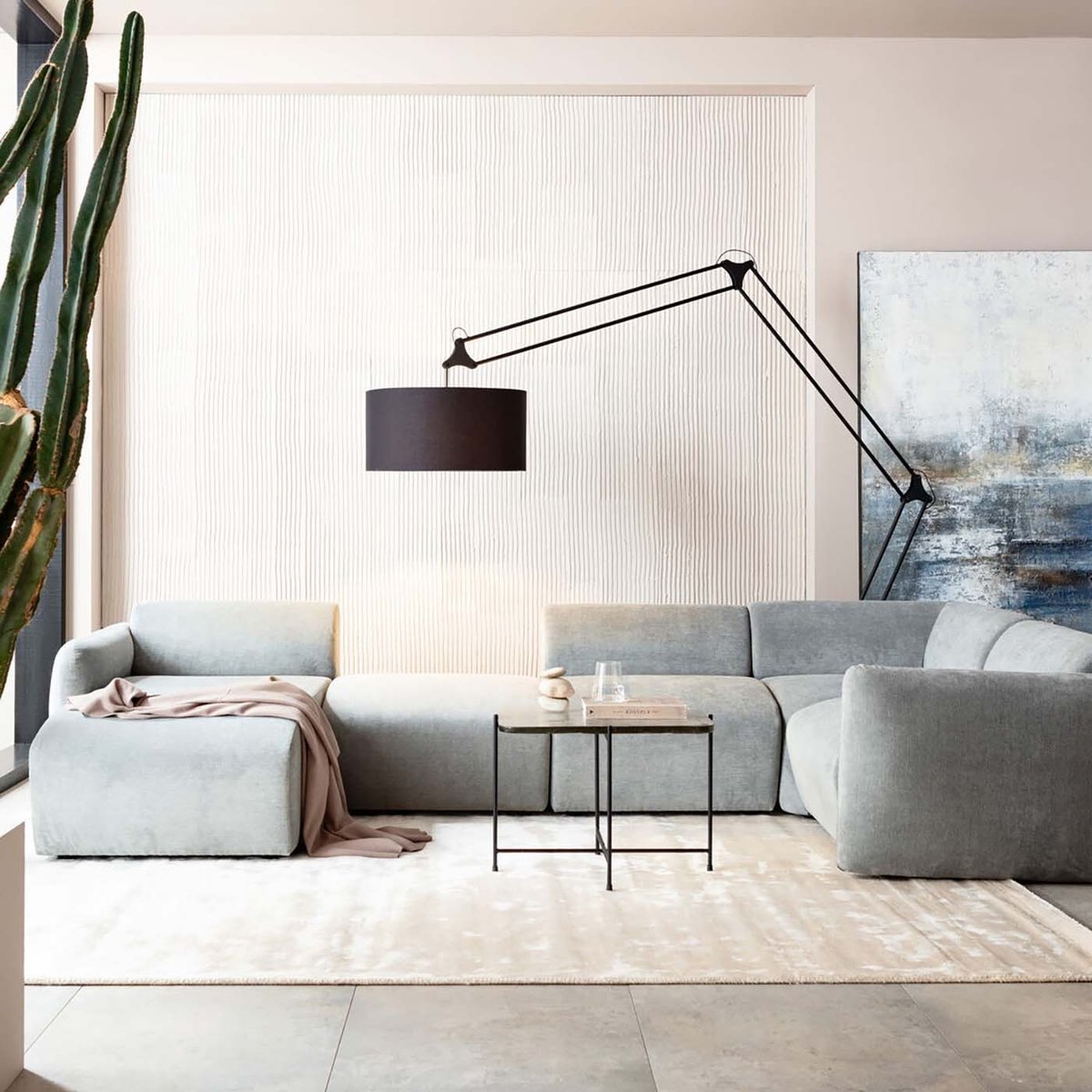 Assise d'angle de canapé, LUCCA gris, KARE DESIGN