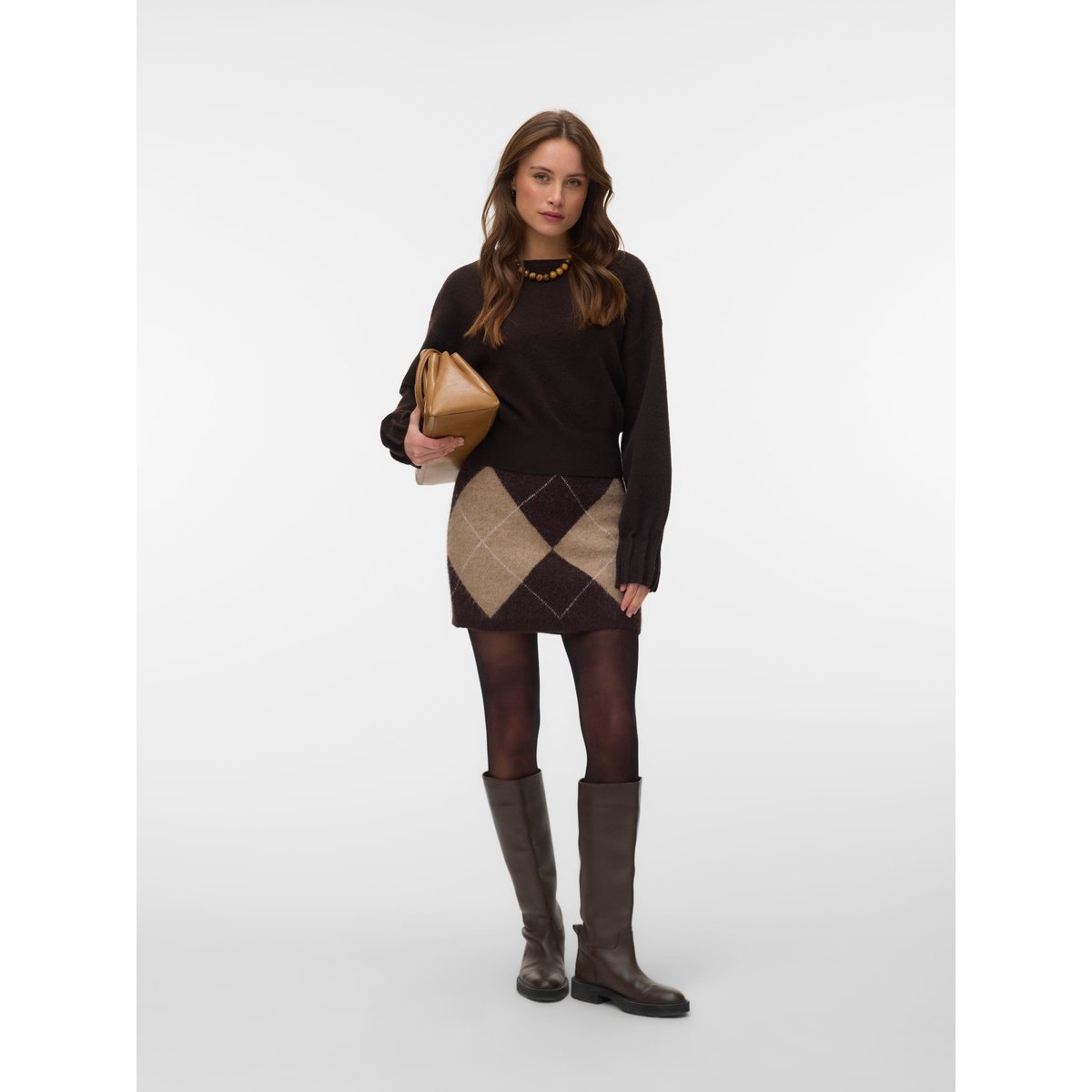 Jupe En Maille marron - chocolate torte, VERO MODA