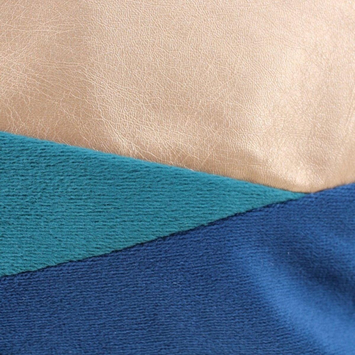 Coussin en velours et 40cm bleu, ORNAMI