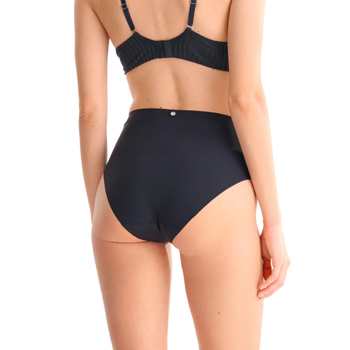 Culotte échancrée taille haute TIA noir, LISCA