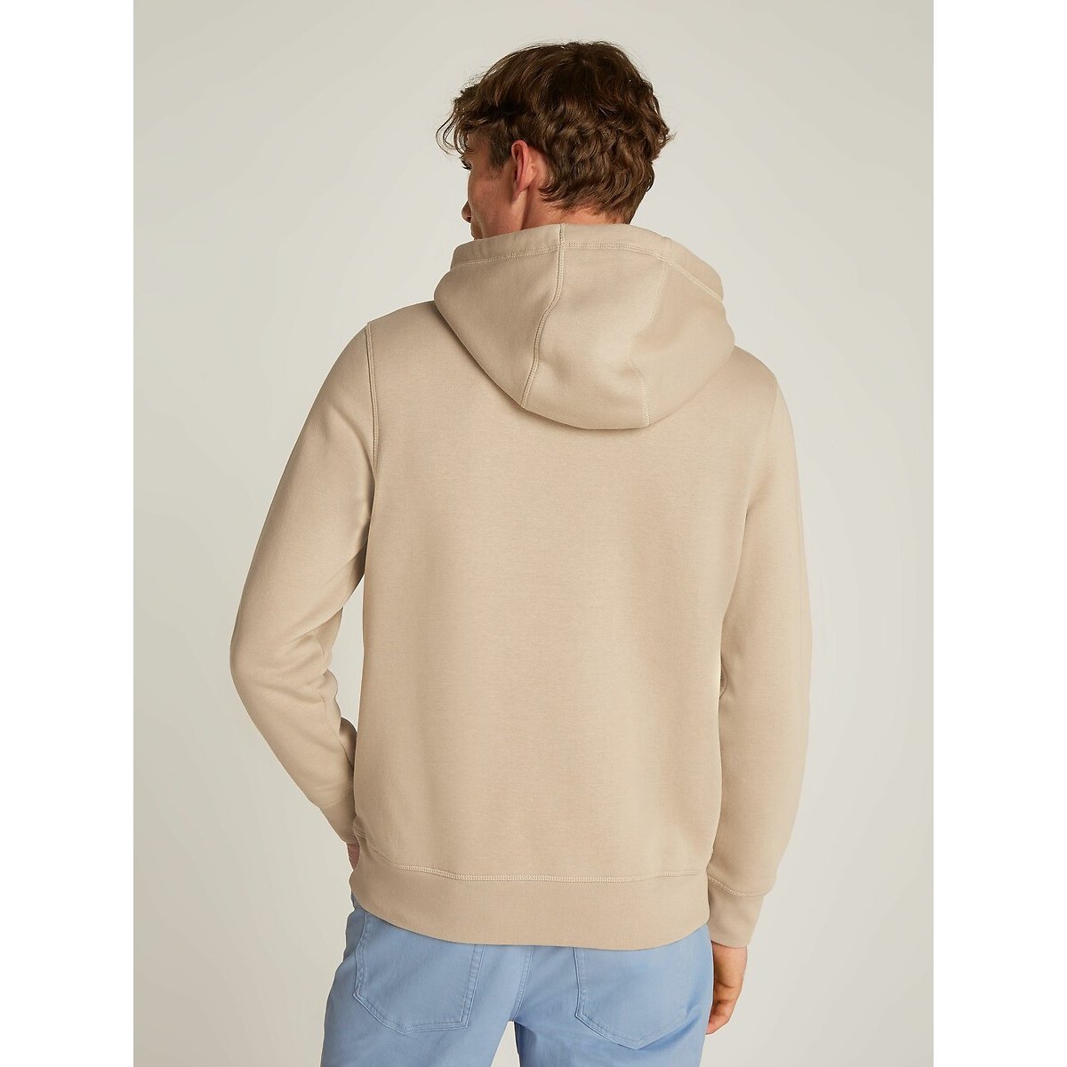 Tommy Logo Hoodie beige, TOMMY HILFIGER