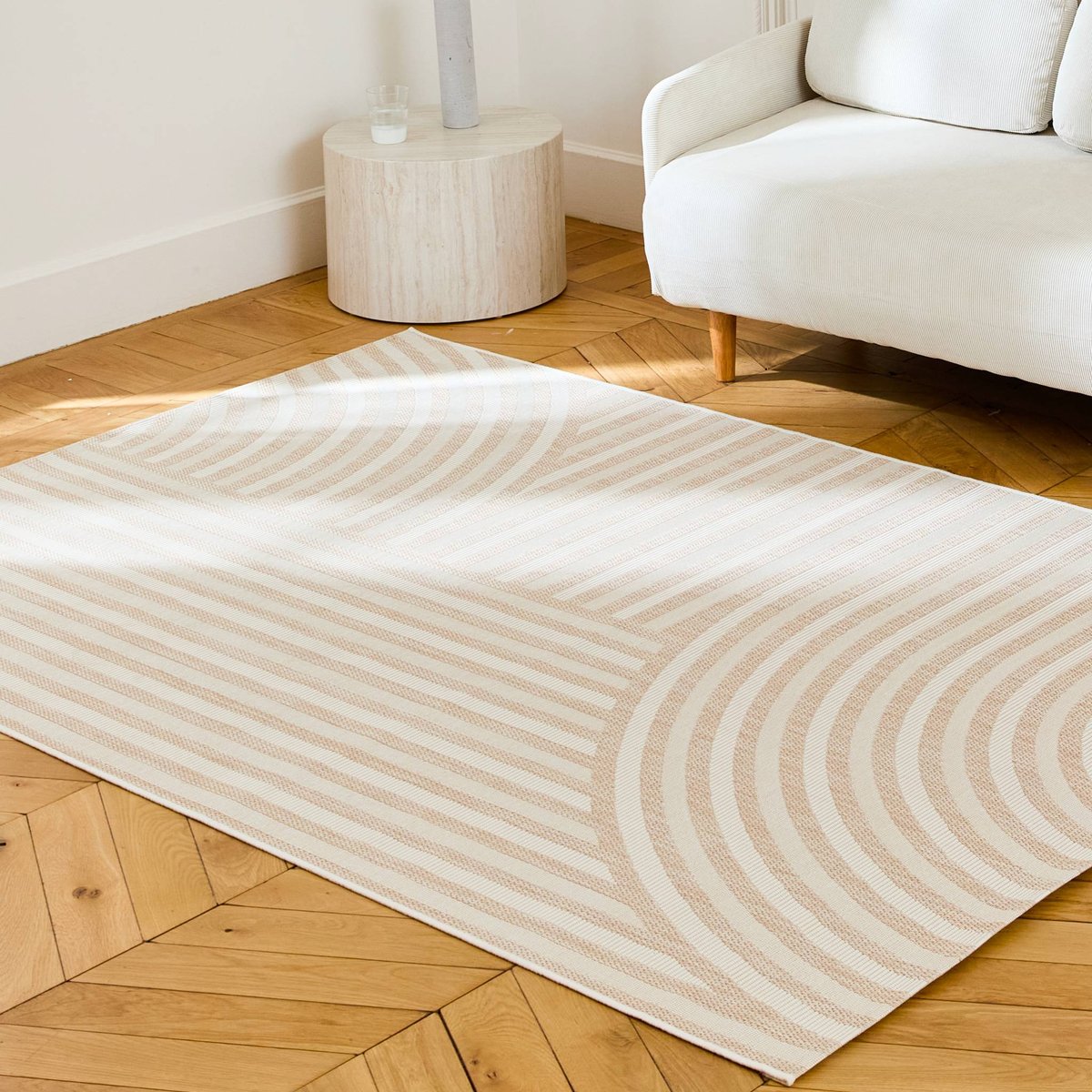 Tapis intérieur rectangulaire moderne BELLAMY beige, SWEEEK
