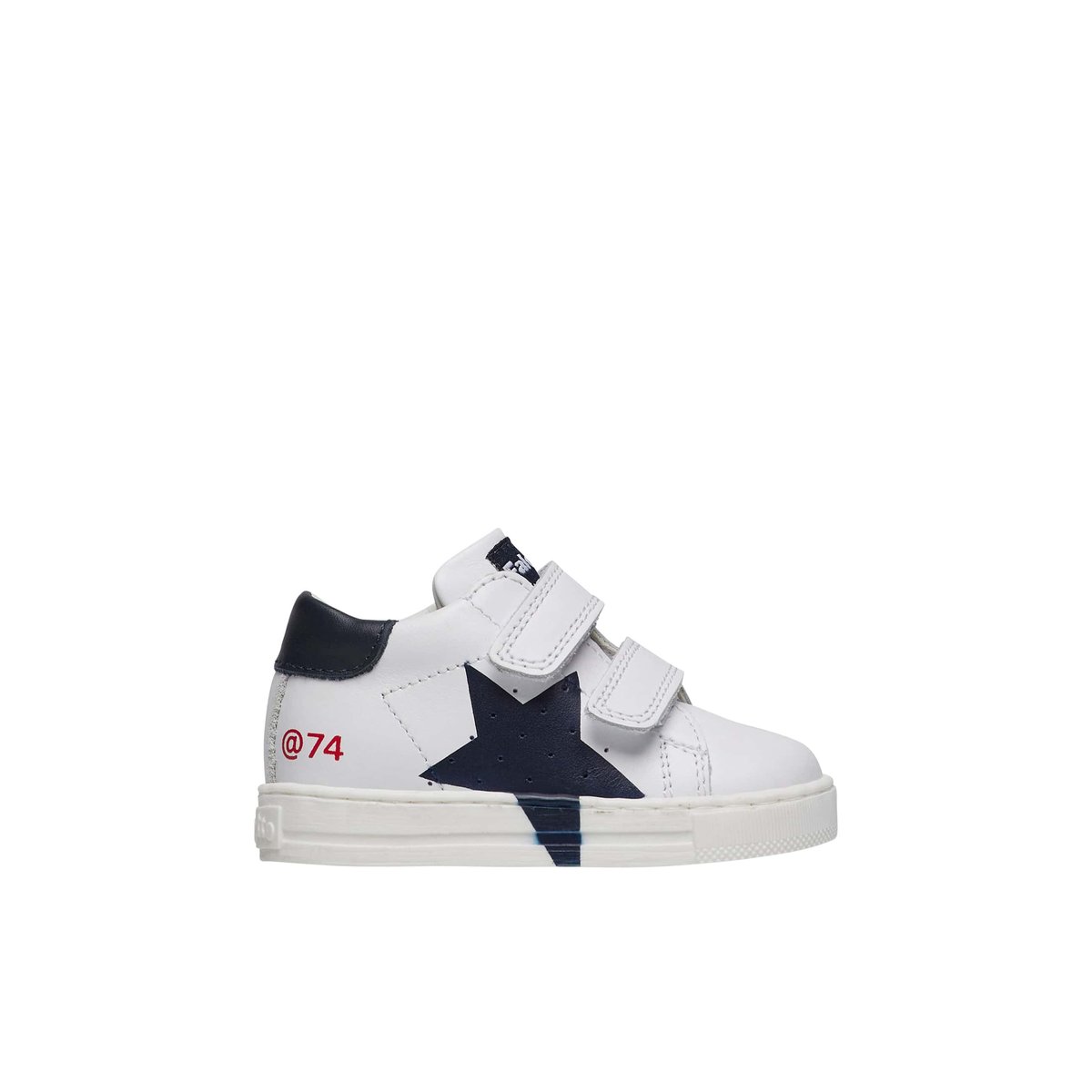 Sneakers en cuir avec étoile SALAZAR 3 VL blanc-bleu, FALCOTTO