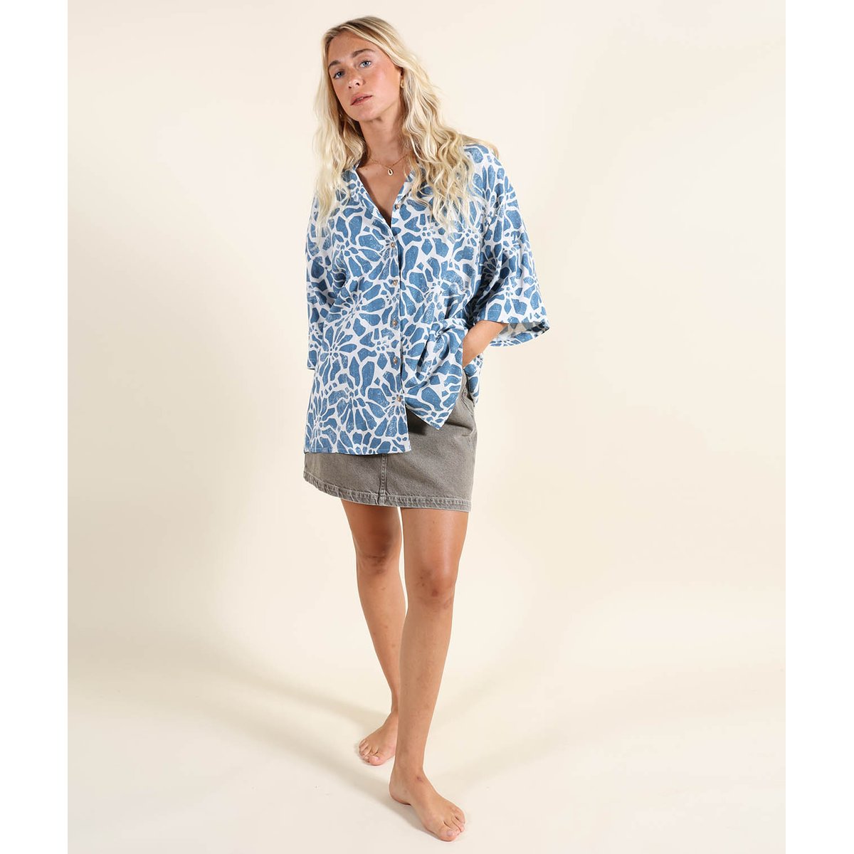 Chemise manches courtes CORAL lost blue, OXBOW