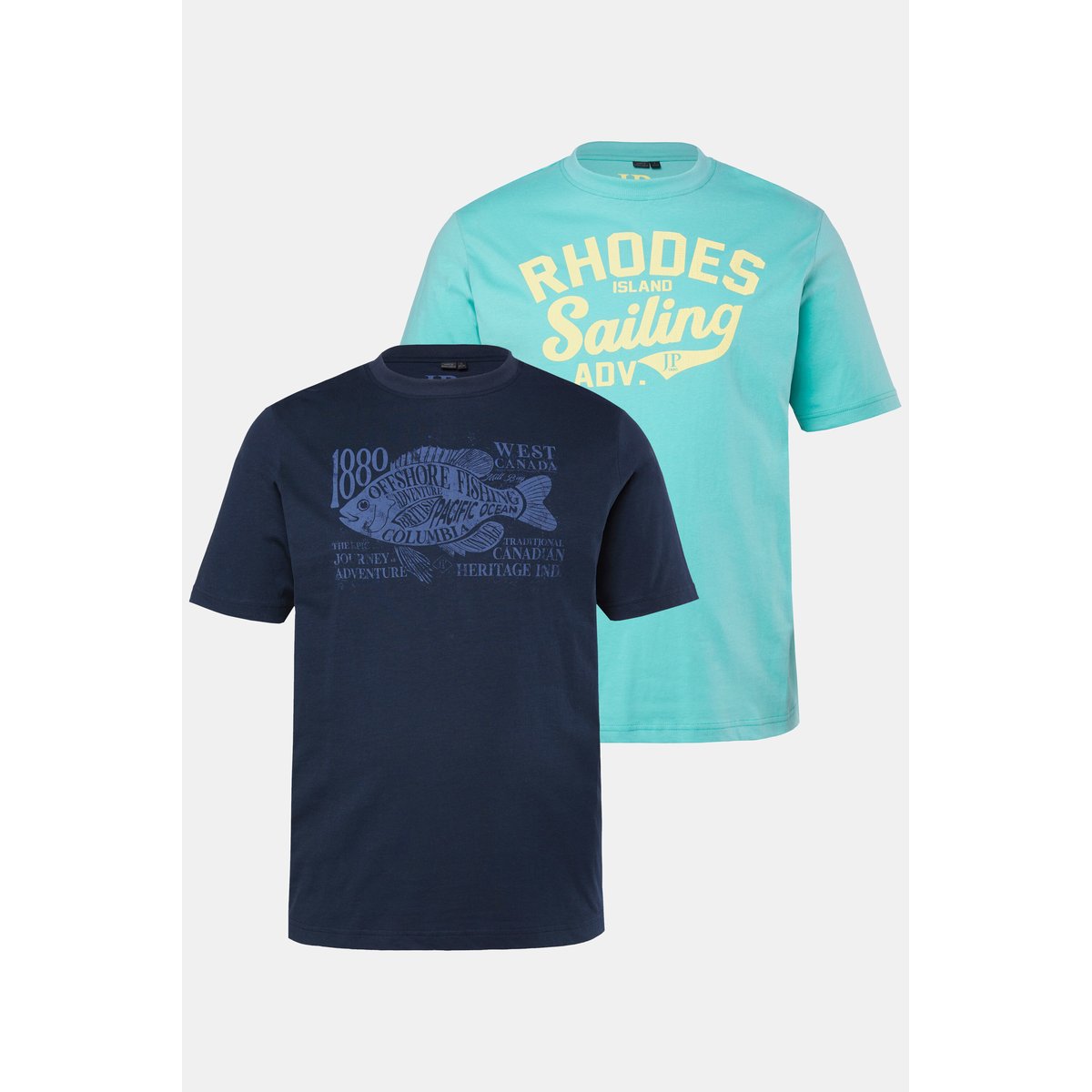 Lot de 2 T-shirts JP 1880 vert jade, JP1880