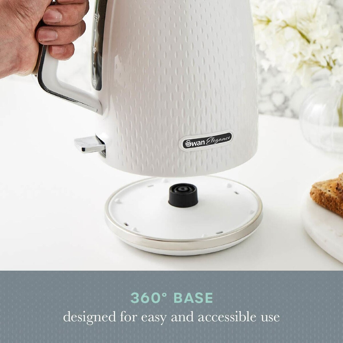 Elegance 1.7 L Jug Kettle - SK14046 white, SWAN