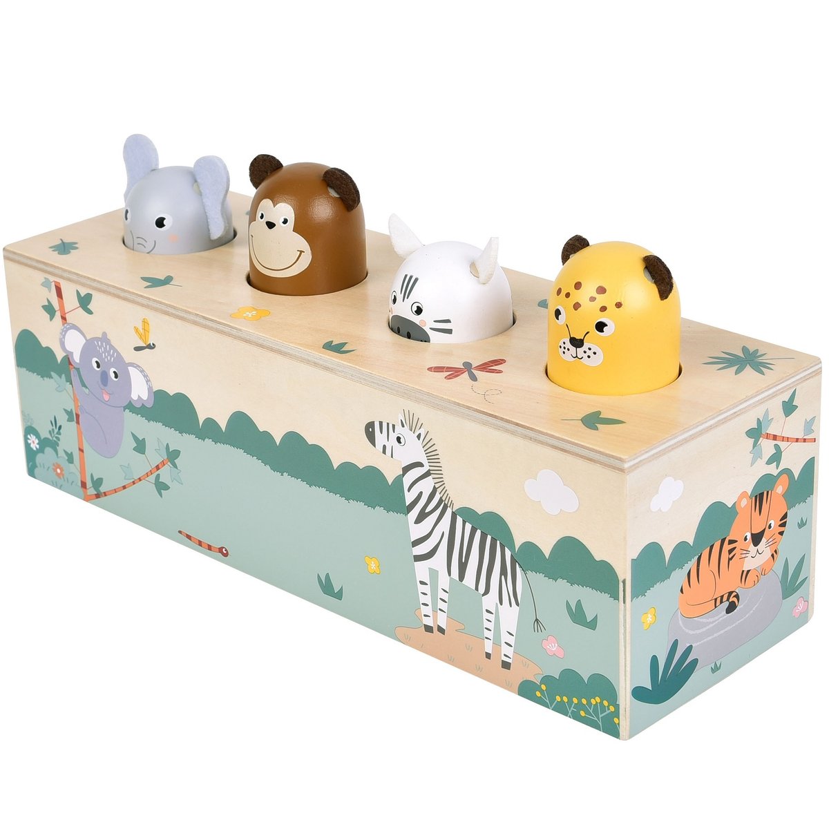 Jeu à pression avec cris des animaux Safari vert, SMALL FOOT COMPANY