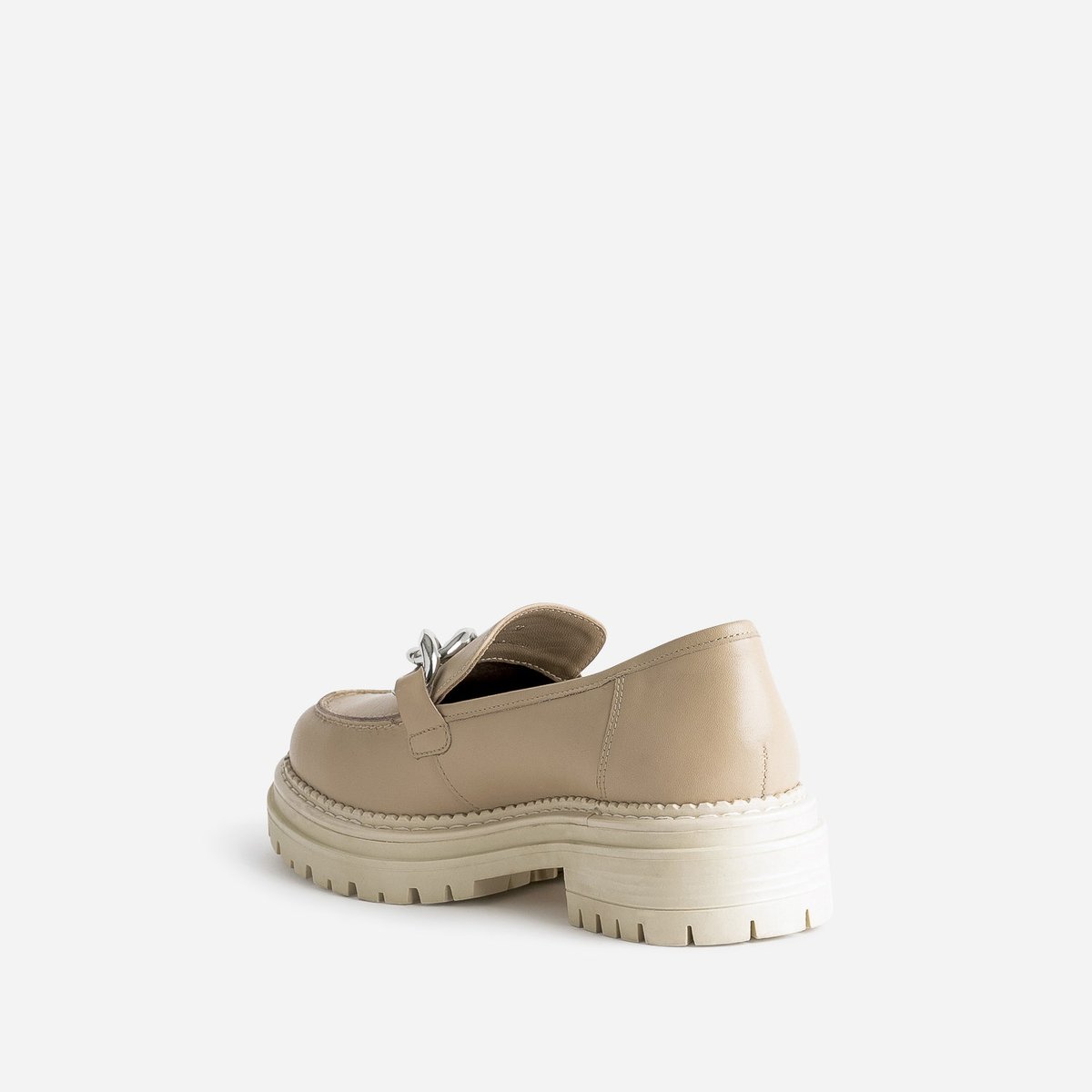 Mocassin en cuir JAHINA beige, TEXTO