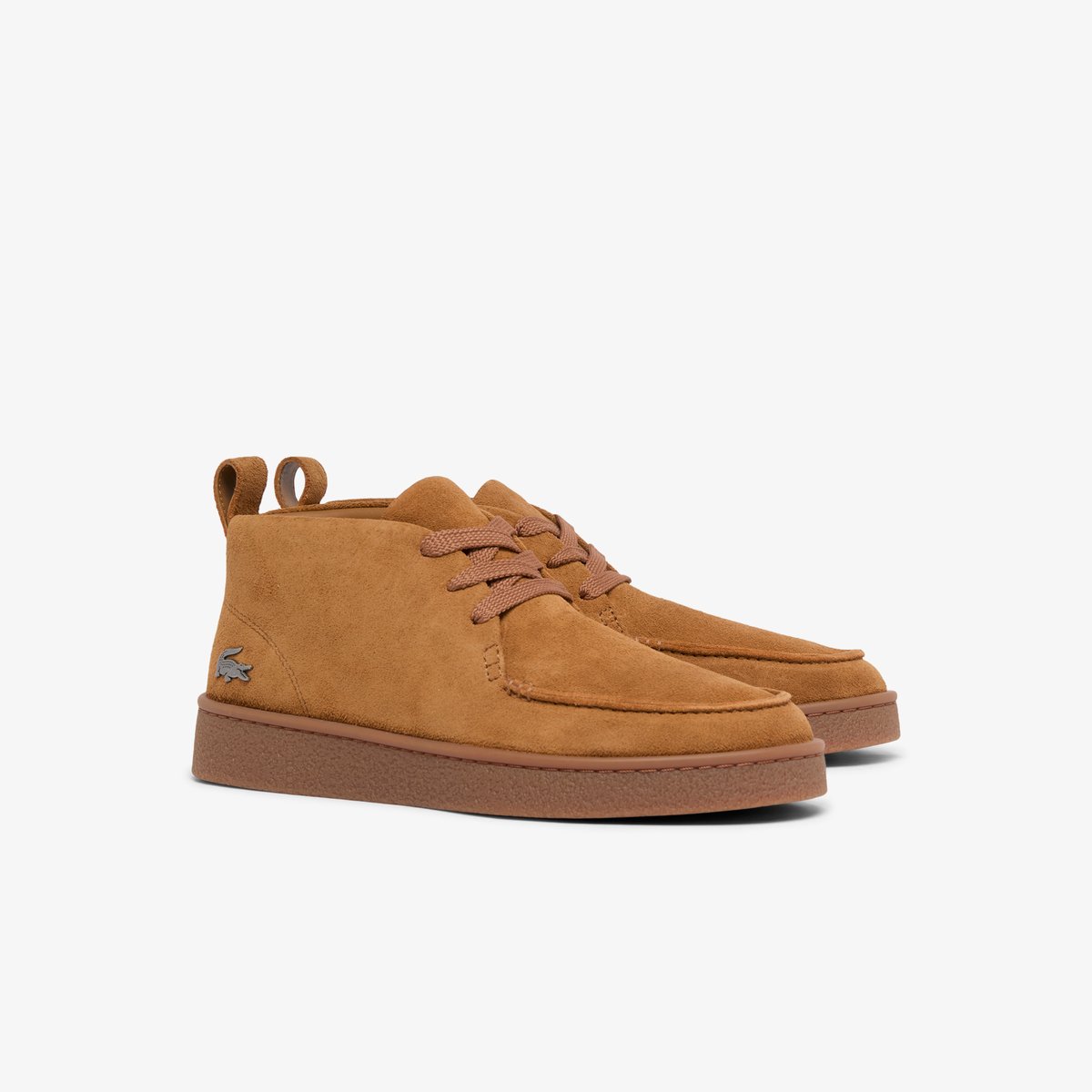 Sneakers Baseshot Chukka homme en suède marron-524, LACOSTE