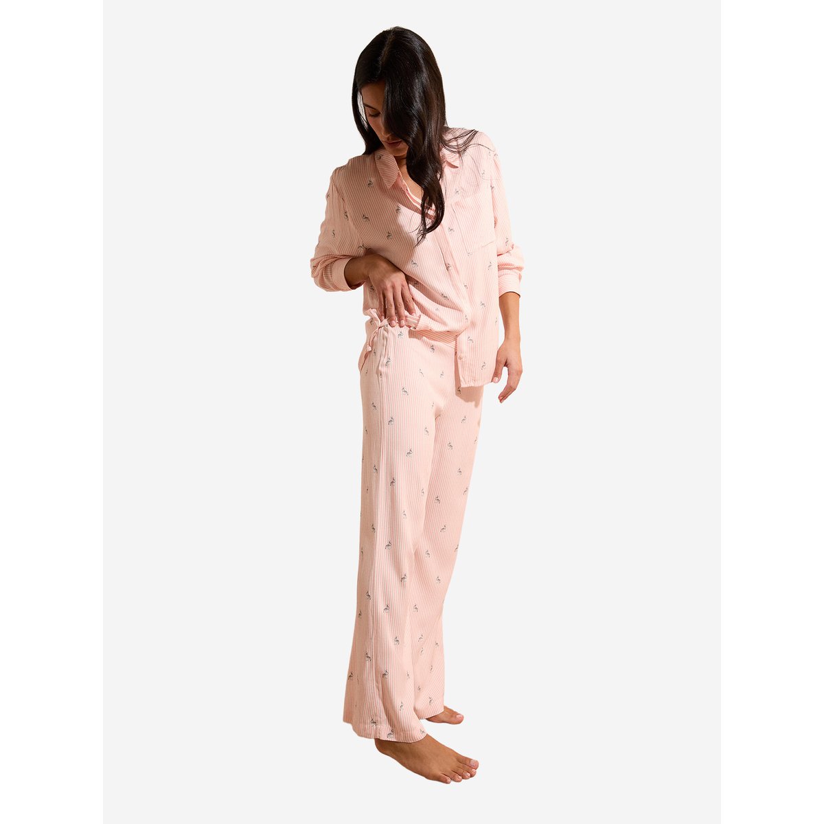 Pantalon de pyjama à imprimé lapin BENJAMIN rose, ETAM