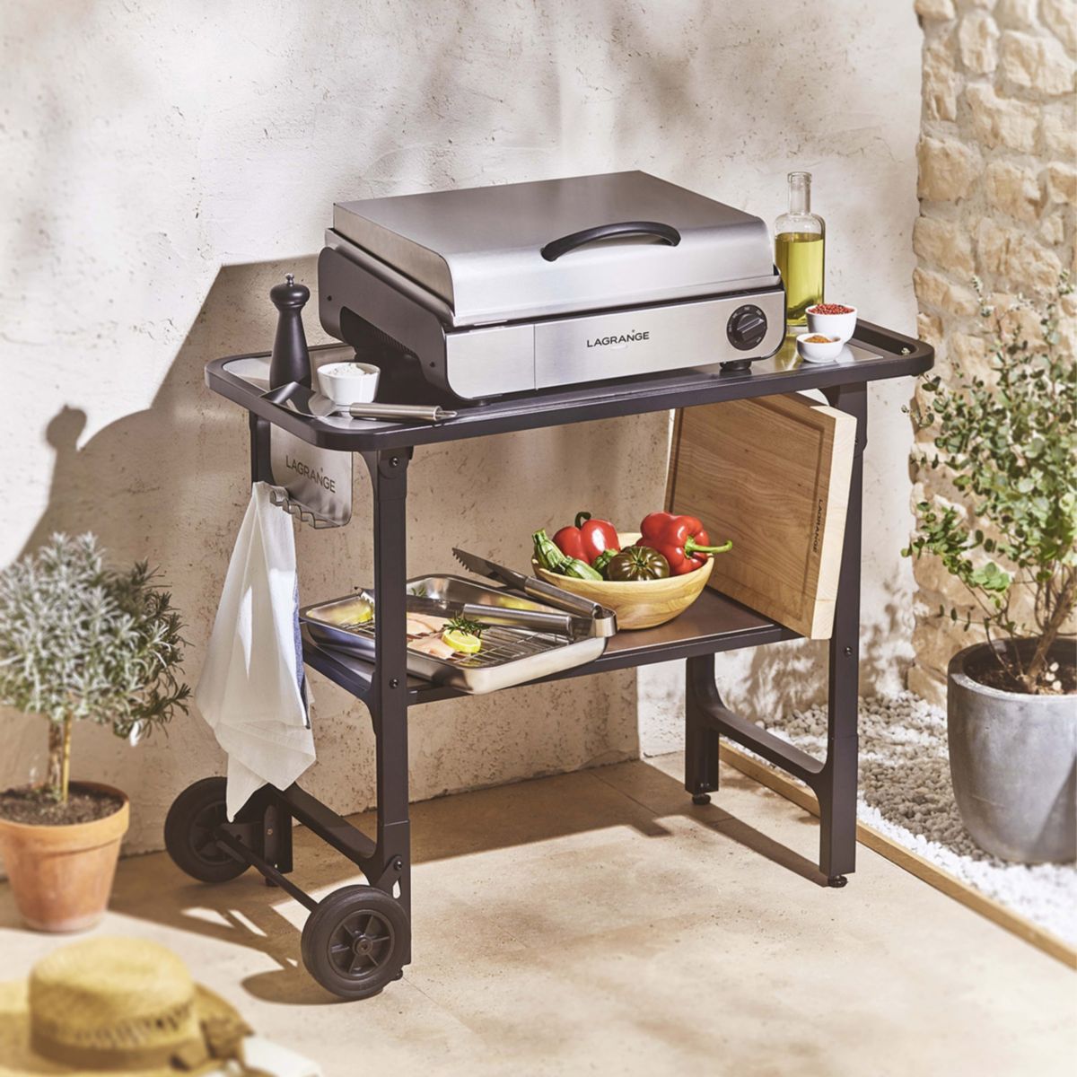 Chariot Plancha Plancha Pro couleur unique, LAGRANGE