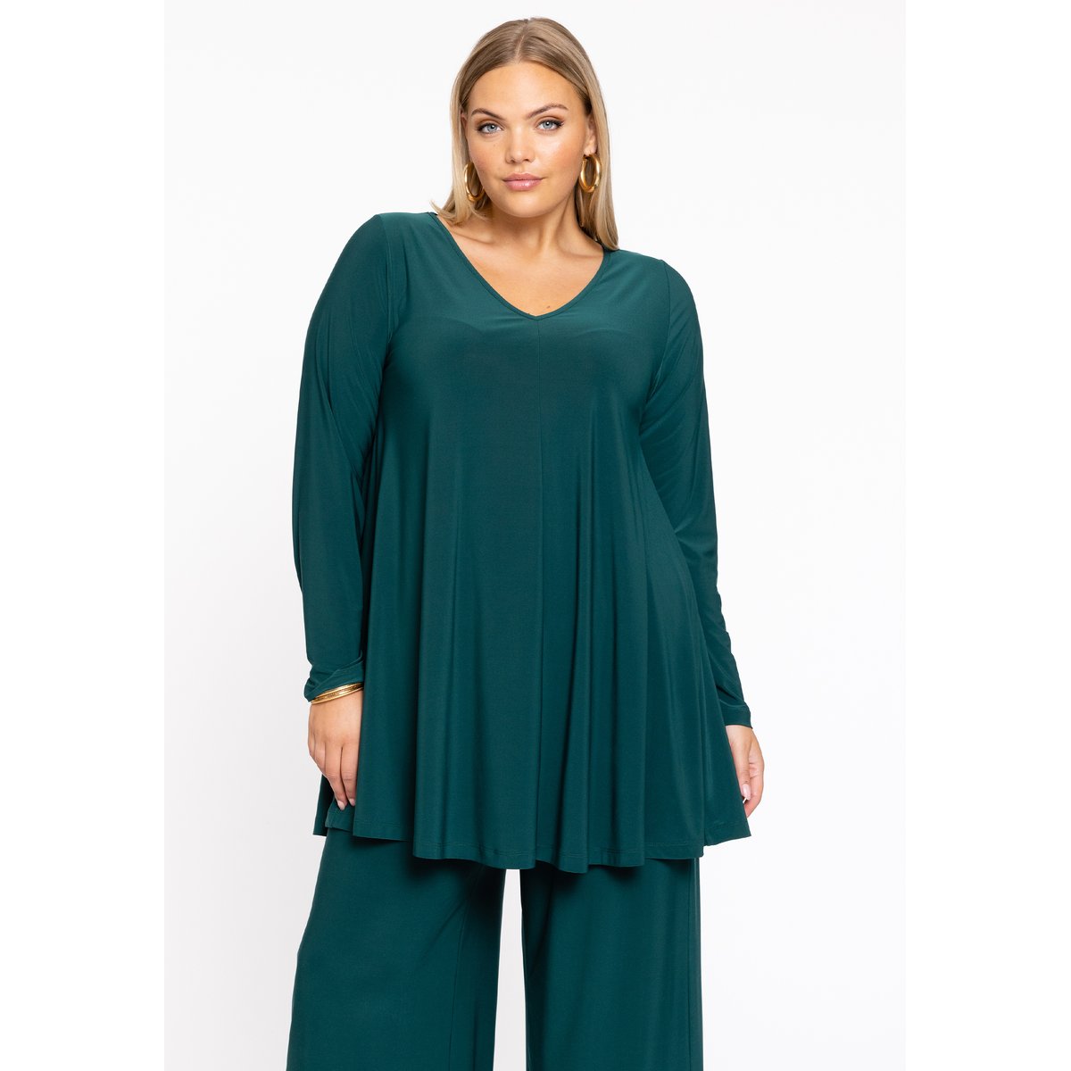 Tunique avec manches longues vert foncé, YOEK