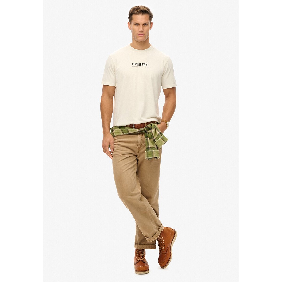 T-shirt col rond Utility Sport craie, SUPERDRY