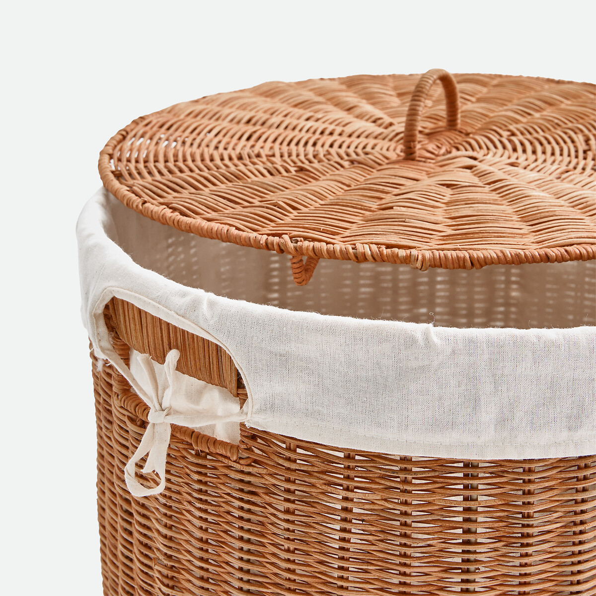 Panier à linge avec couvercle, en rotin, JANA naturel, LA REDOUTE INTERIEURS