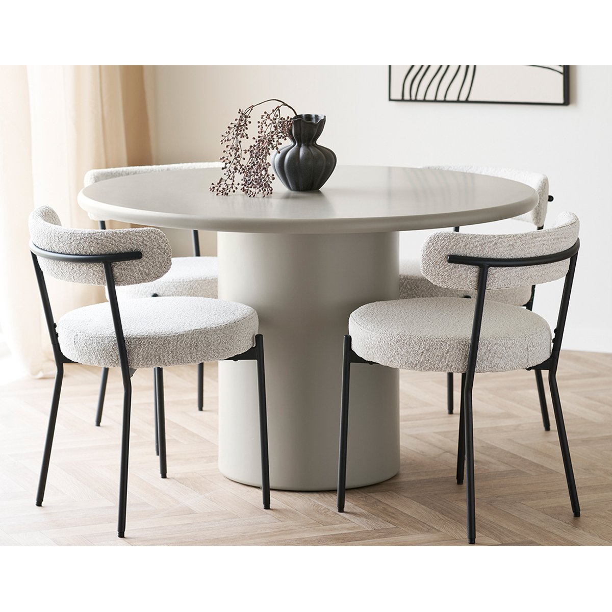 Table à manger ovale, JOYCE sable, BEST MOBILIER