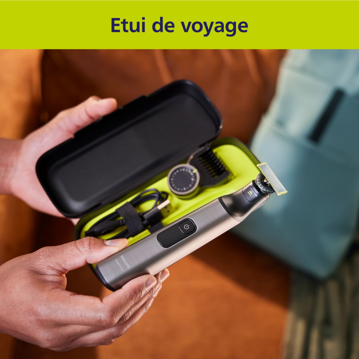 Tondeuse multi usages OneBlade QP6652/61, molette réglable, 20 hauteurs de coupe, précision 0,4 mm, autonomie 120 mn couleur unique, PHILIPS