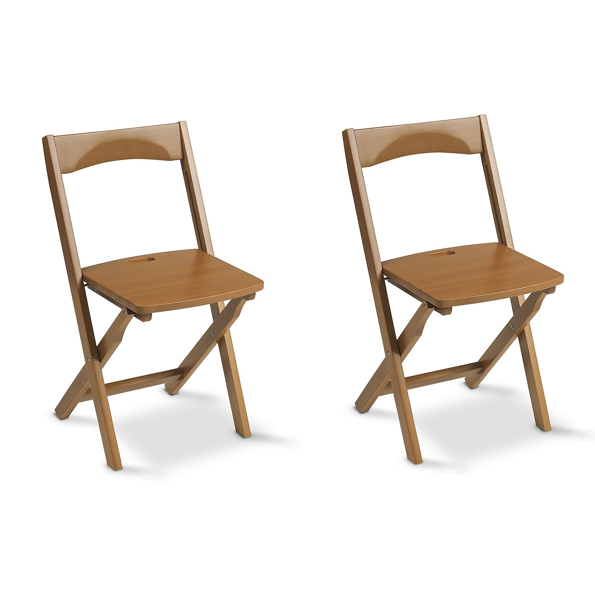 2 chaises en bois massif bois foncé, EUROPE & NATURE 