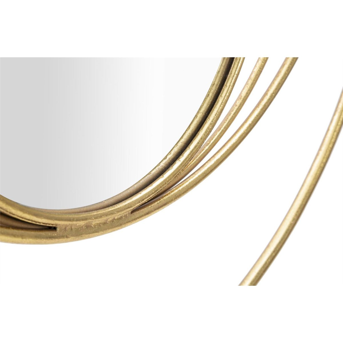 Miroir mural rond cadre en fer design vortex GLAM doré, RECOLLECTION