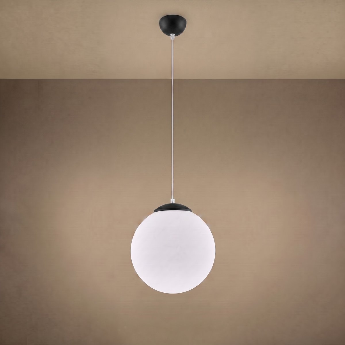 Suspension Acier Noir E27 1 Ugo noir, EDEN
