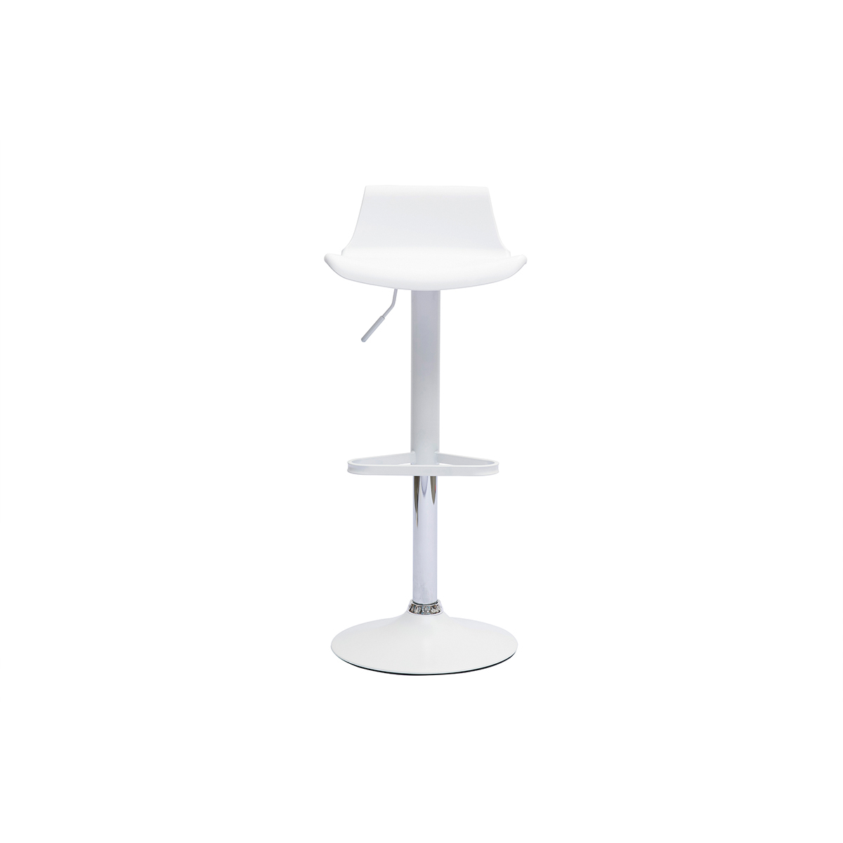 Tabourets de bar réglables 360° (lot de 2) KRONOS blanc, MILIBOO