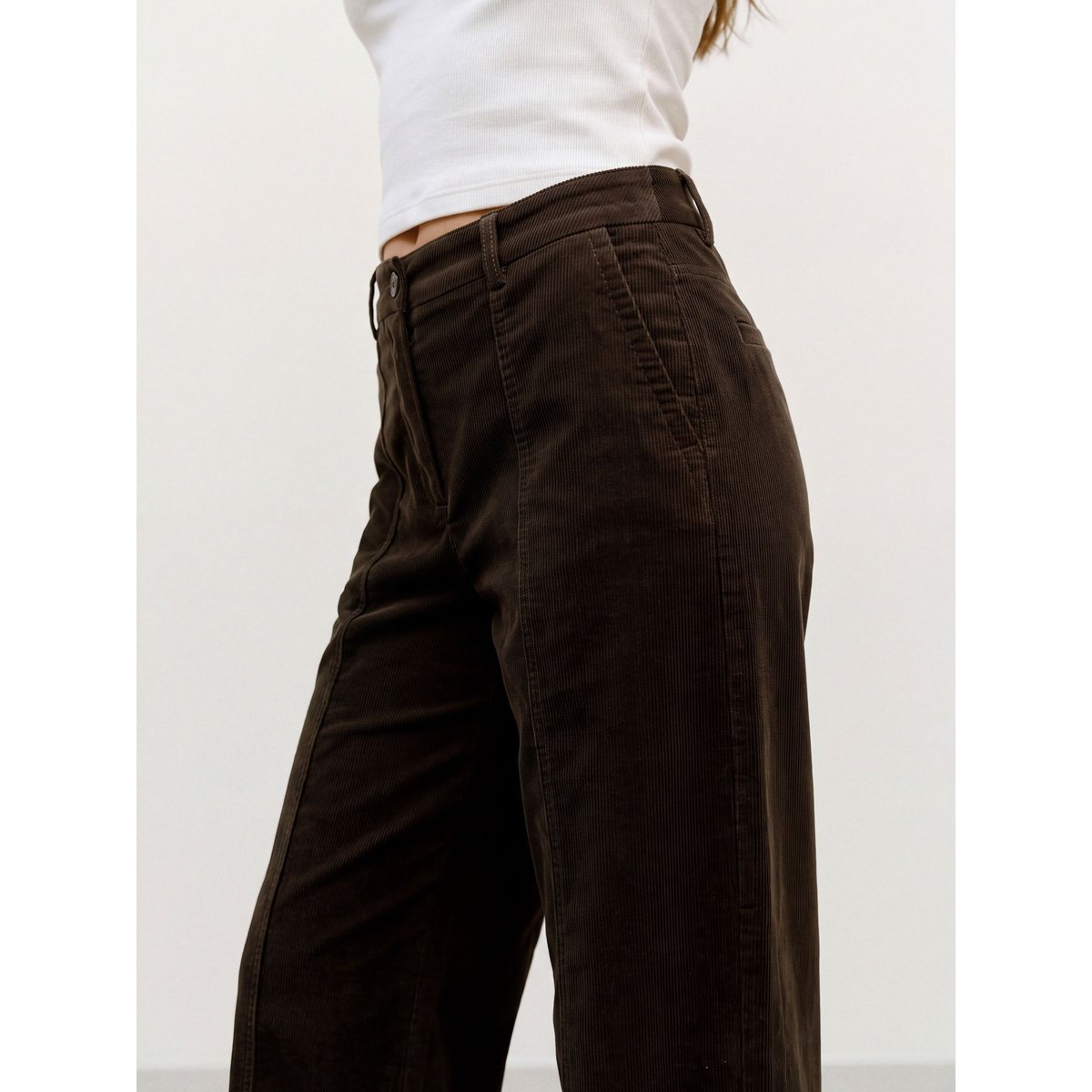 Pantalon marron - black olive 1, VERO MODA
