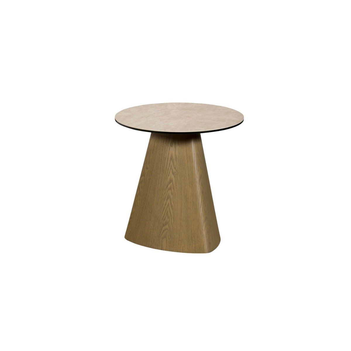 Bout de canapé design en céramique CALA beige, PIER IMPORT