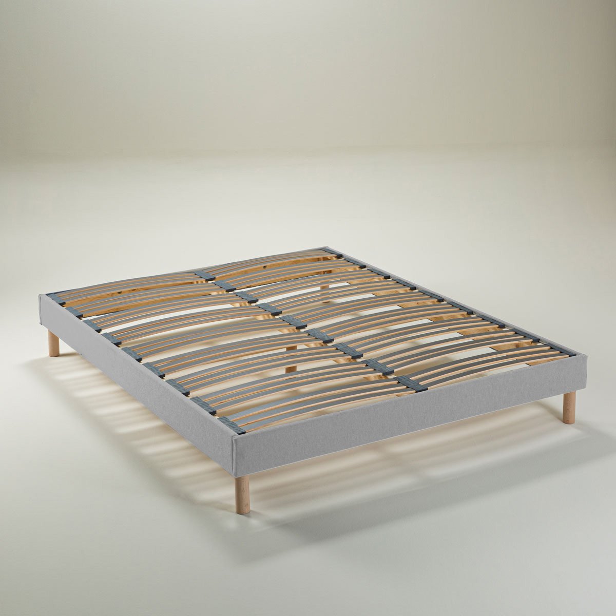 Ensemble Lit - Matelas ferme + sommier + Tête de lit - Blanc/Gris LE VERITABLE gris foncé, blanc, DODO
