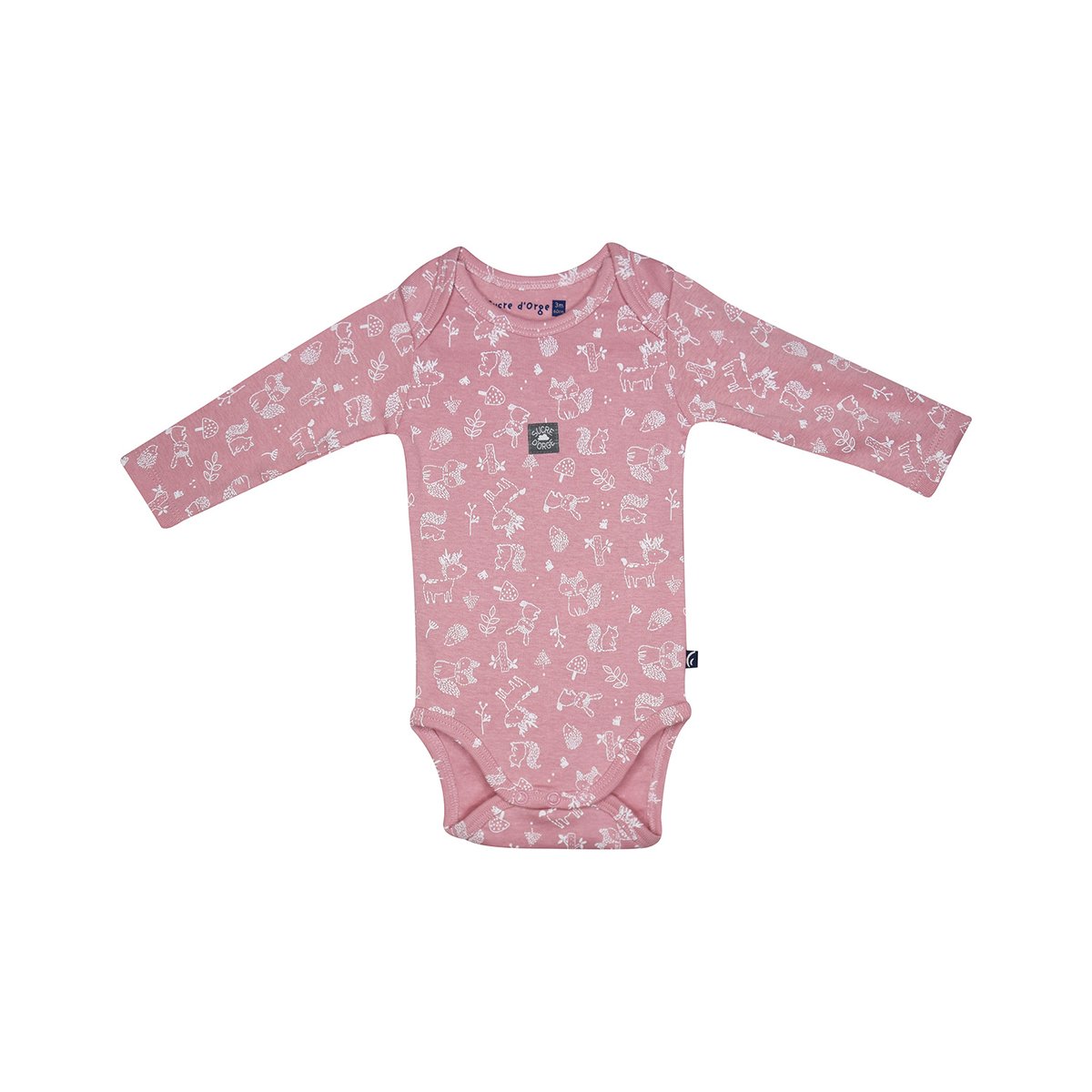 Lot de 3 bodies philae manches longues rose, SUCRE D'ORGE
