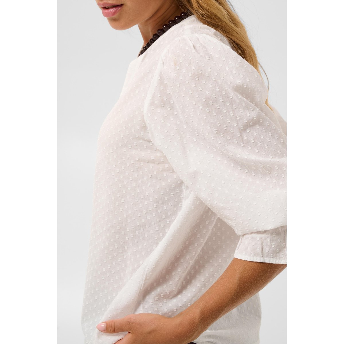 Blouse à manches longues blanc chalk, KAFFE