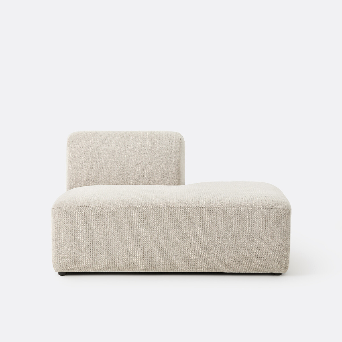 Récamière droite modulable, en tissu texturé chiné, JASPE ecru, LA REDOUTE INTERIEURS