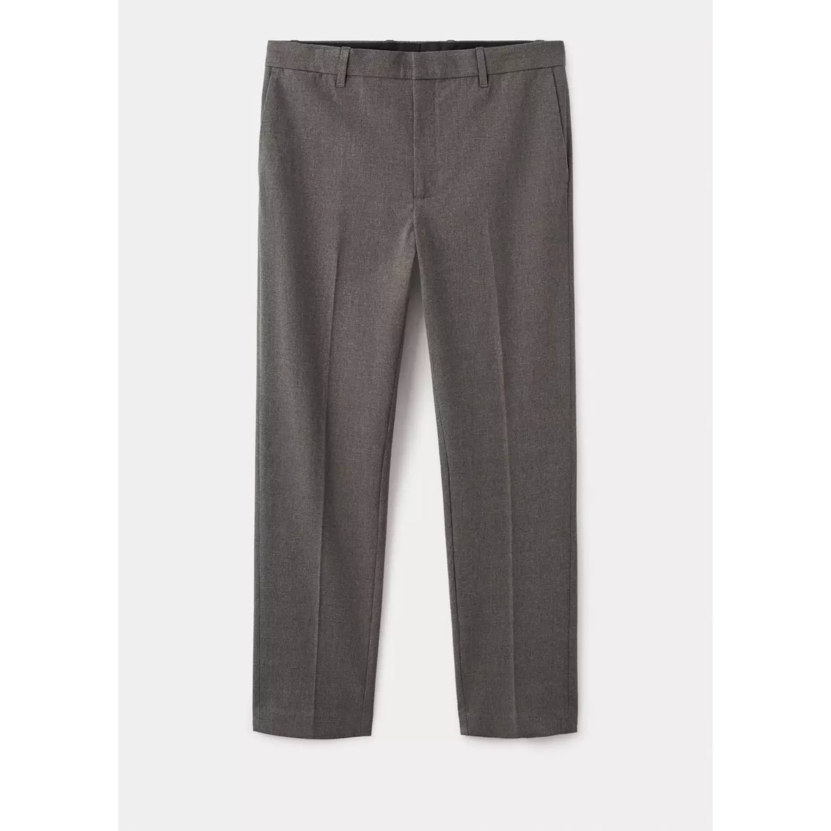 Pantalon regular fit fluide marron moyen, MANGO MAN