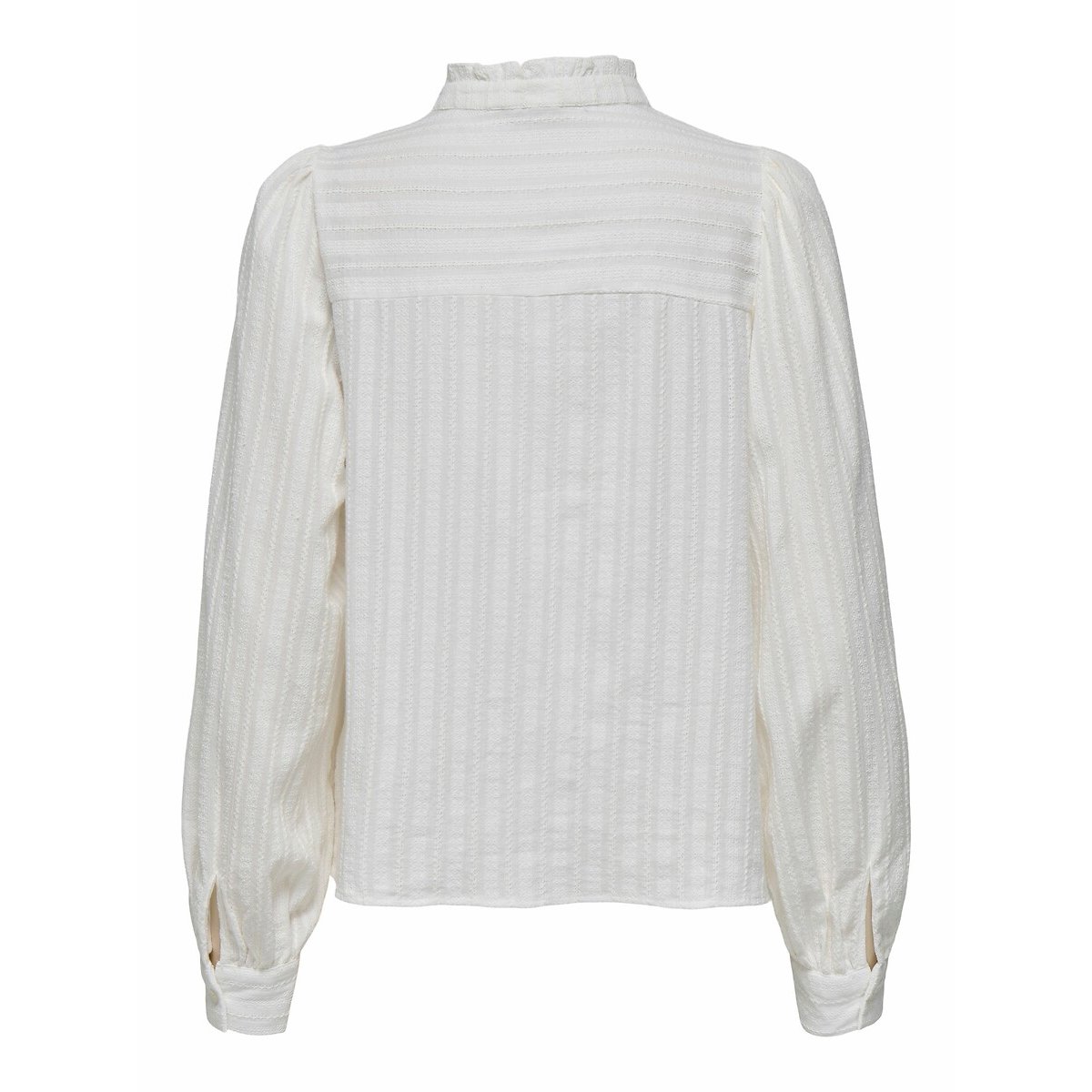 Embroidered High Neck Blouse white, ONLY