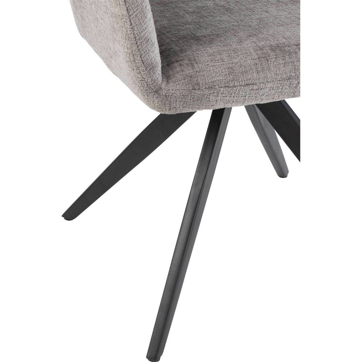 Chaise pivotante en tissu gris et noir, RECOLLECTION