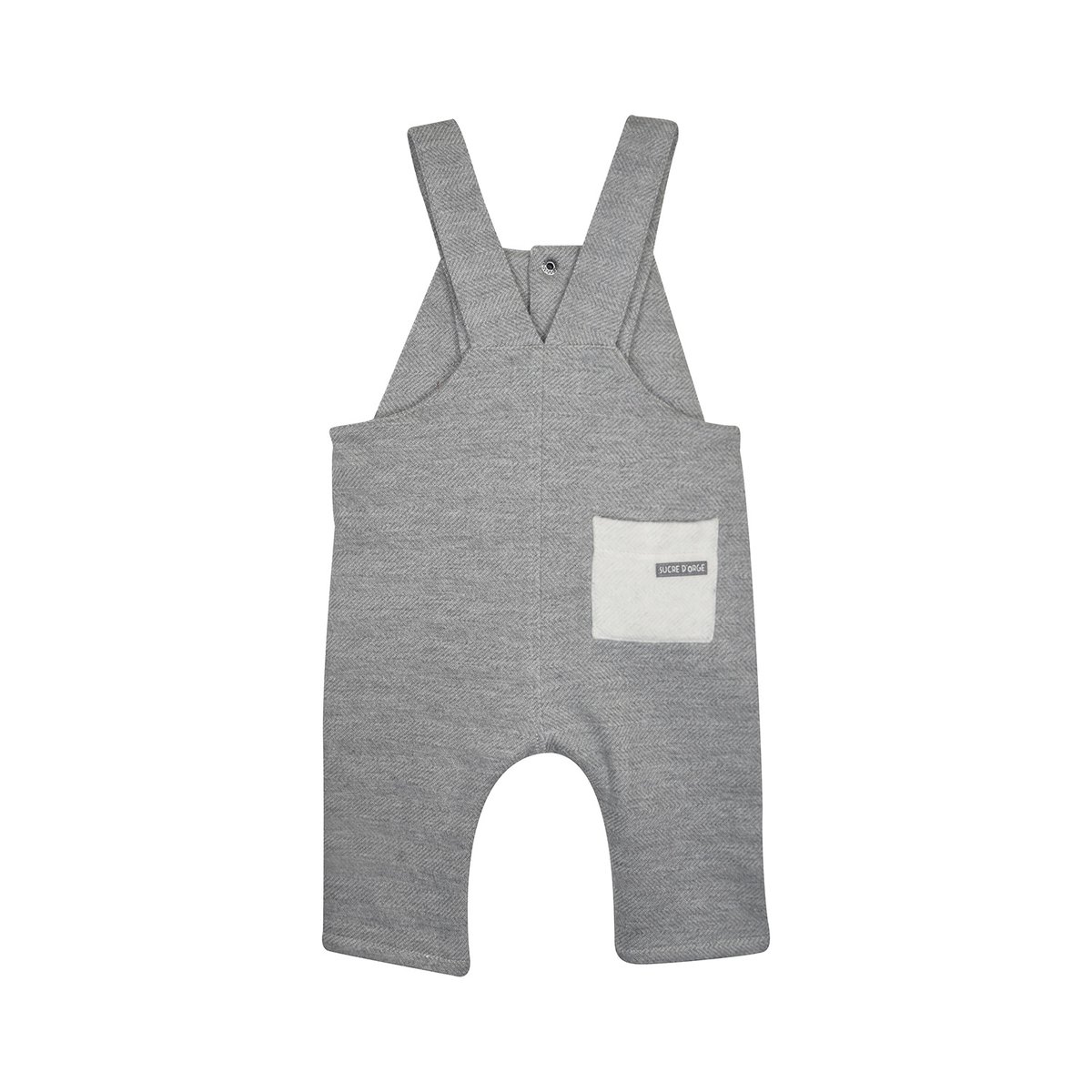 Ensemble tshirt salopette pravin gris, SUCRE D'ORGE