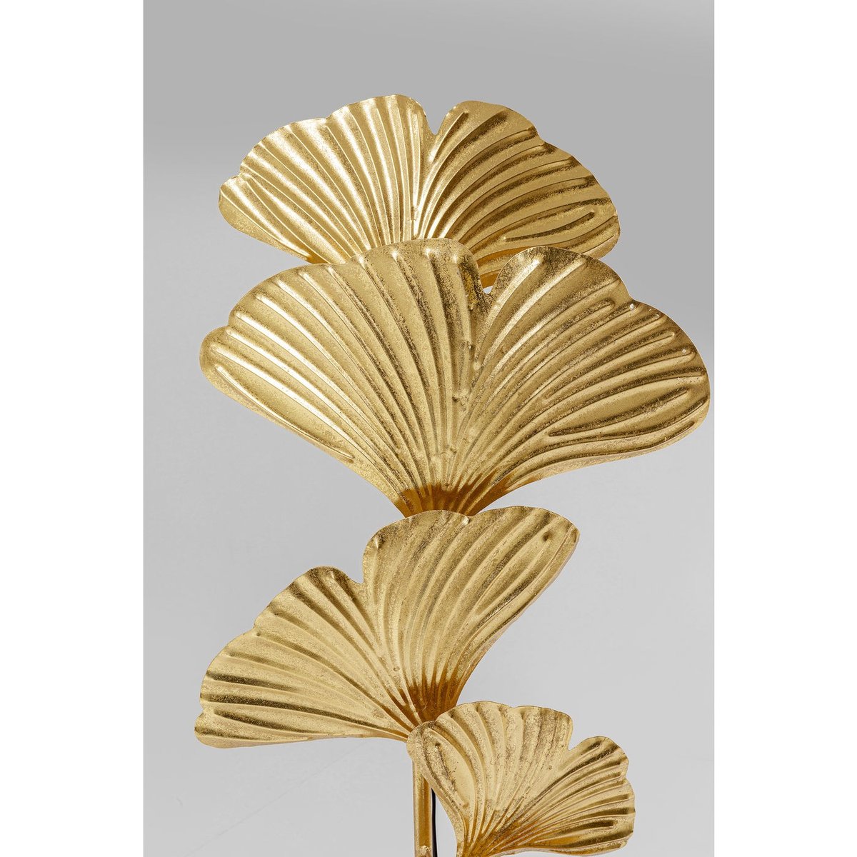Lampadaire feuilles de ginkgo en acier or, KARE DESIGN