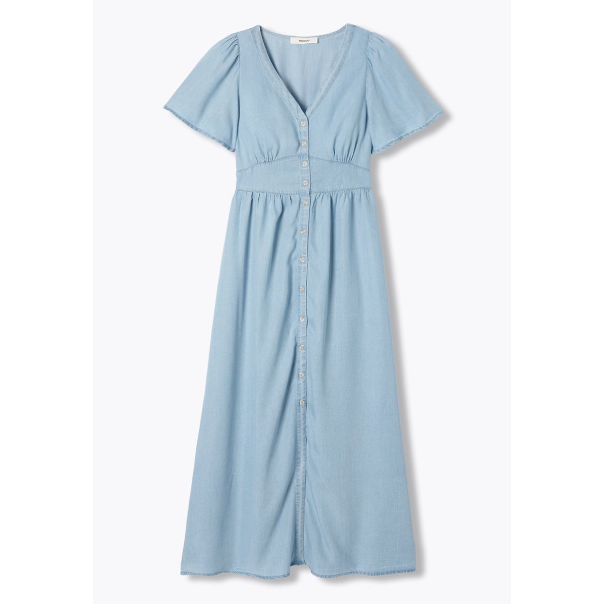 Robe longue en lyocell jean clair, PROMOD