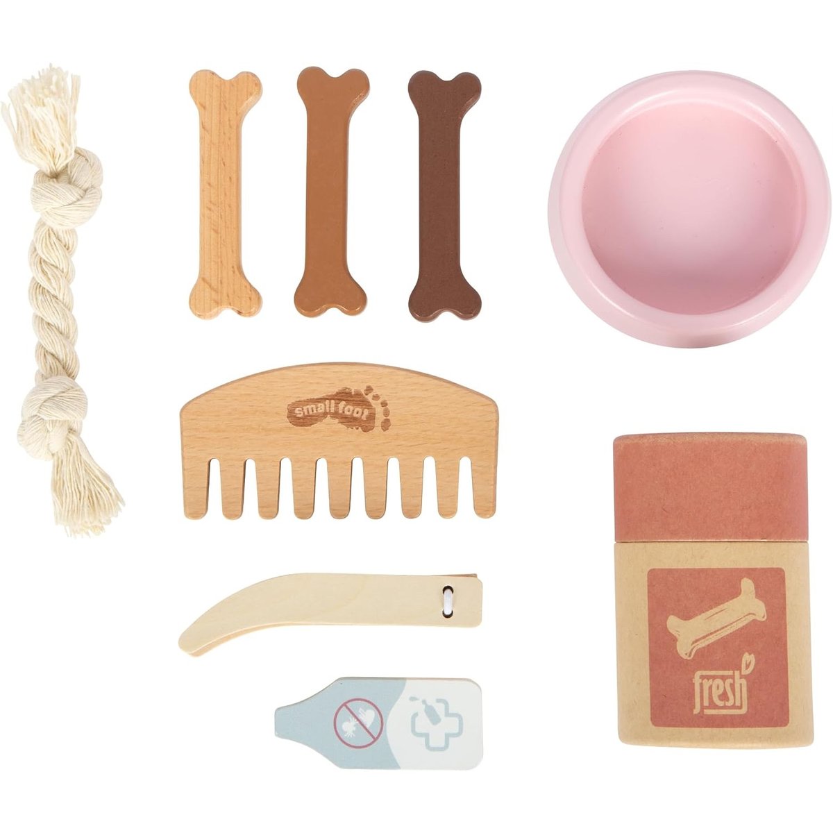 Chien avec sac et kit de soins rose, SMALL FOOT COMPANY