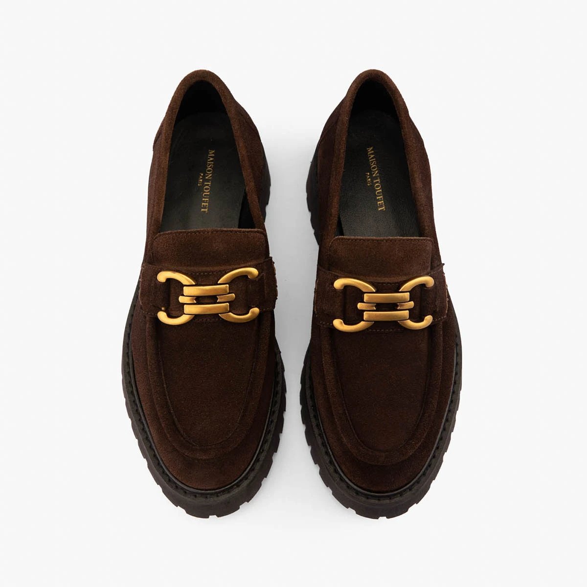 Mocassin cuir velours NAOMY marron, MAISON TOUFET