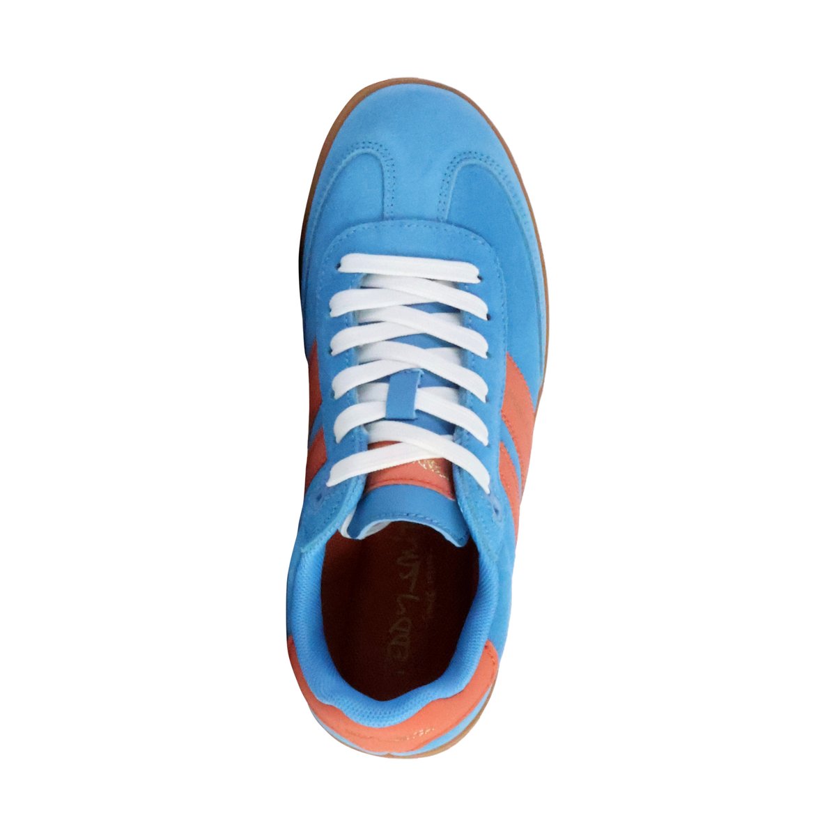 Basket Cuir Teddy Smith bleu-orange, TEDDY SMITH
