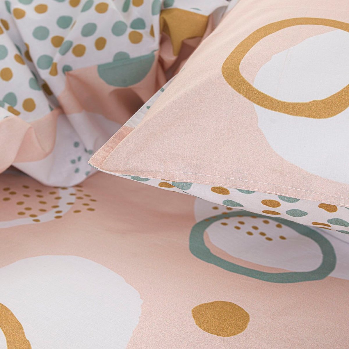 housse de couette avec taie(s) en coton, Palash vert, C DESIGN HOME TEXTILE