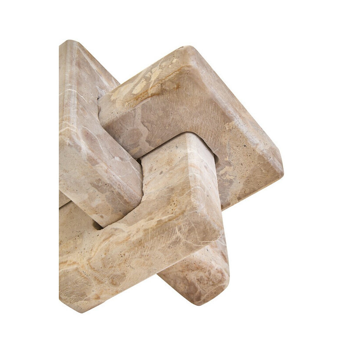 Decor Marble Knot Sculpture in Chocolate brown , FIFTY FIVE SOUTH