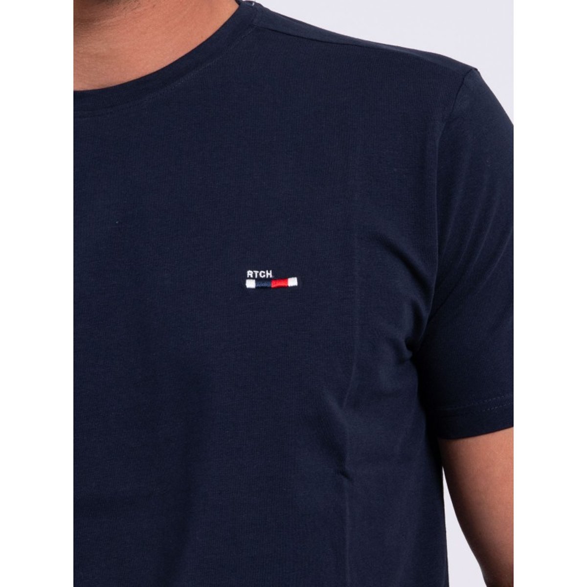 T-shirt Col Rond Pur Coton Neroten bleu marine, RITCHIE