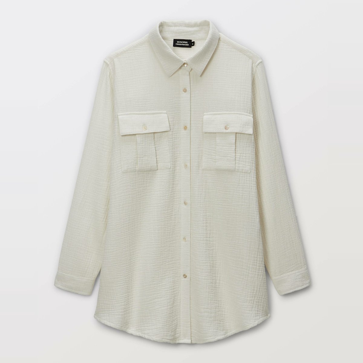 Chemise en coton BIO GOTS ivory, MONOPRIX