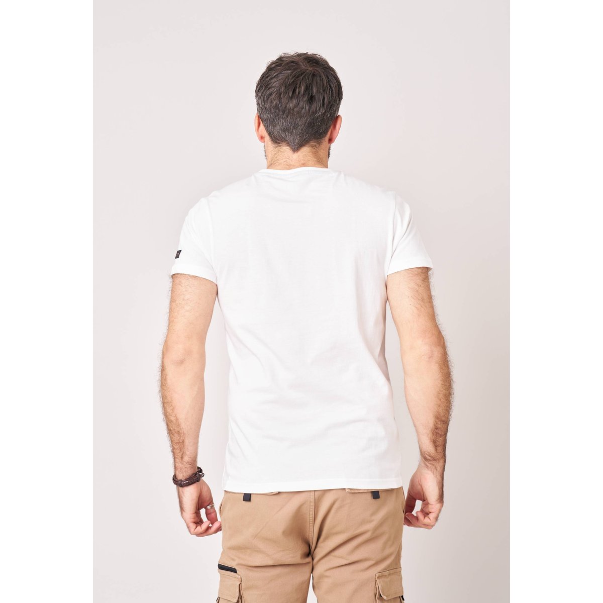 T-shirt regular homme en 100% coton imprimé voiture vintage  GREENCAR natural, DEELUXE