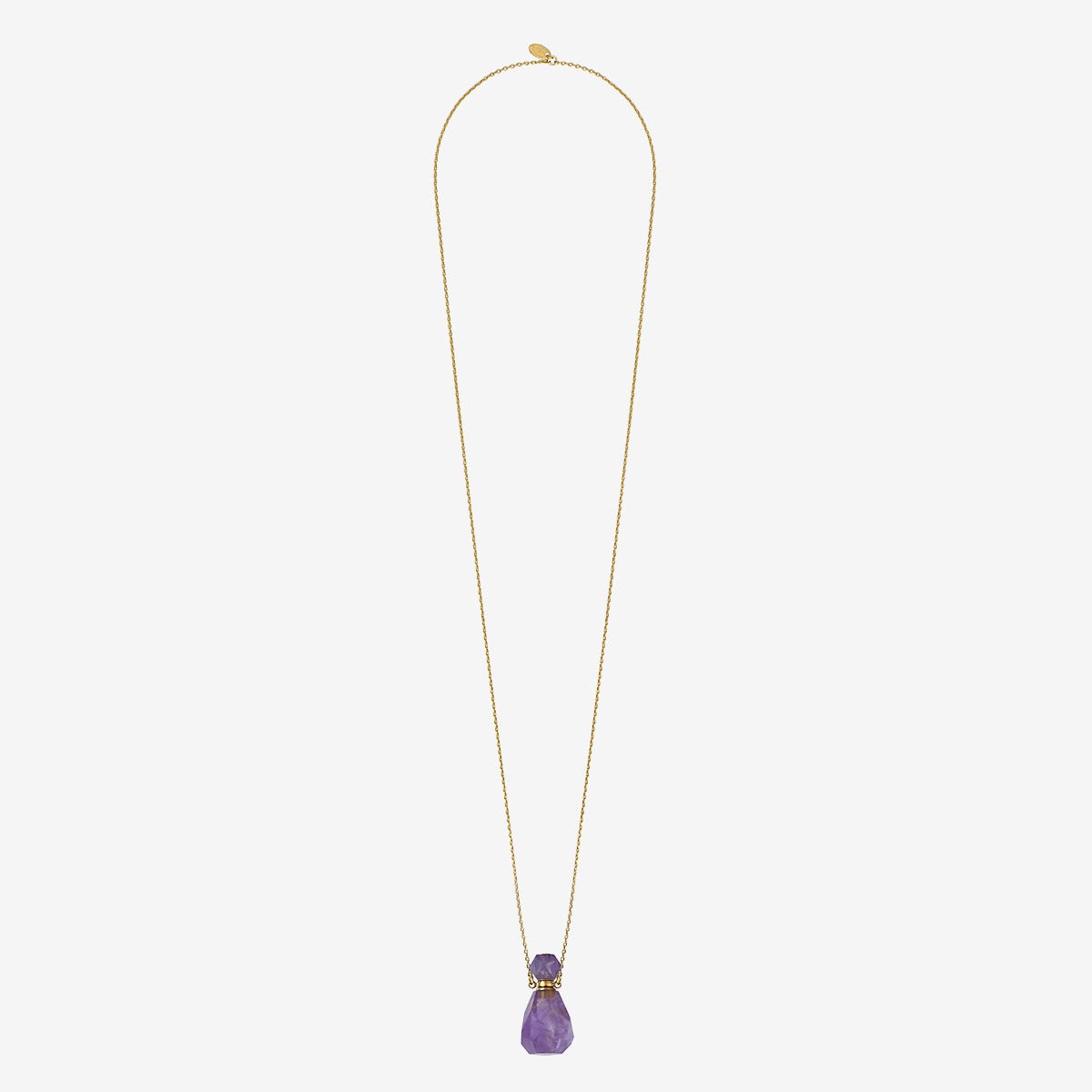 Collier doré quartz fumé - elixir améthyste violet, CAROLINE NAJMAN