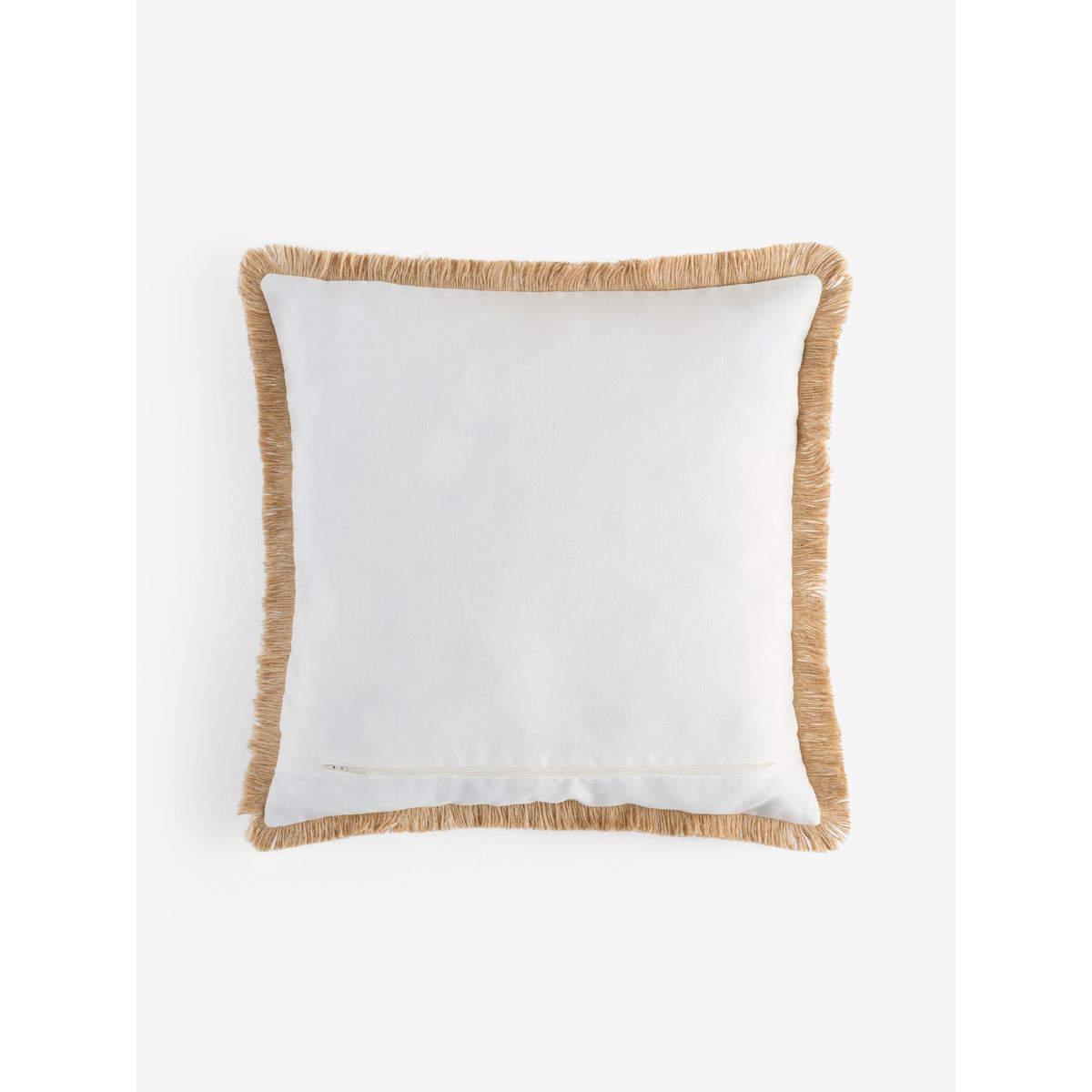 Coussin brodé intérieur/extérieur 50 x 50 cm jaune ocre, NEXT