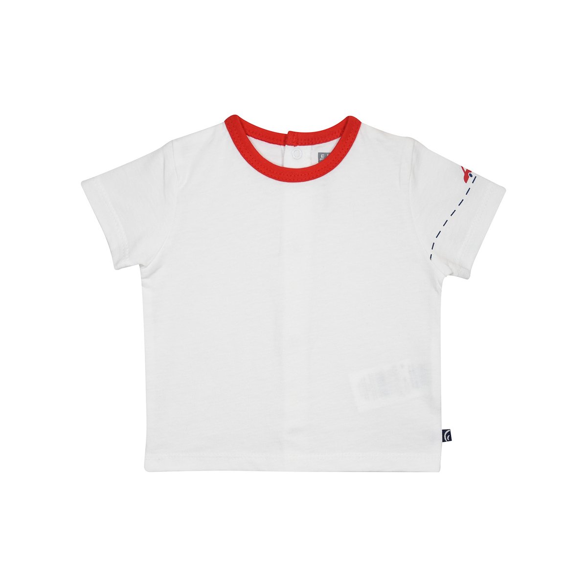 Tee shirt salopette gauvain popeline court bebe rouge, SUCRE D'ORGE